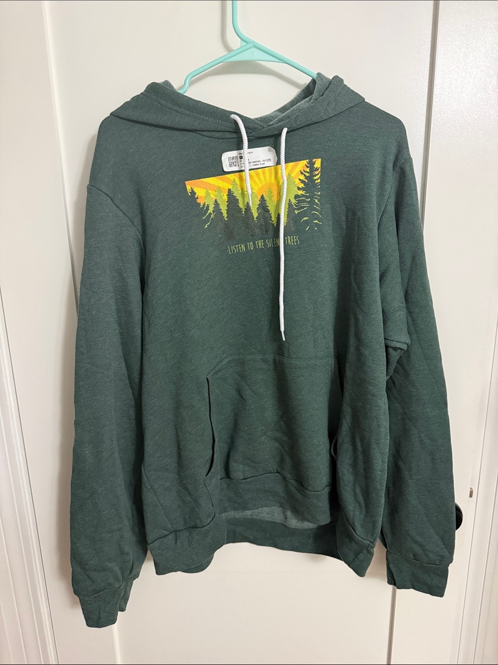 Phish New Bella Canvas Dark Green Hooded Sweatshirt with Yellow Nature Graphic